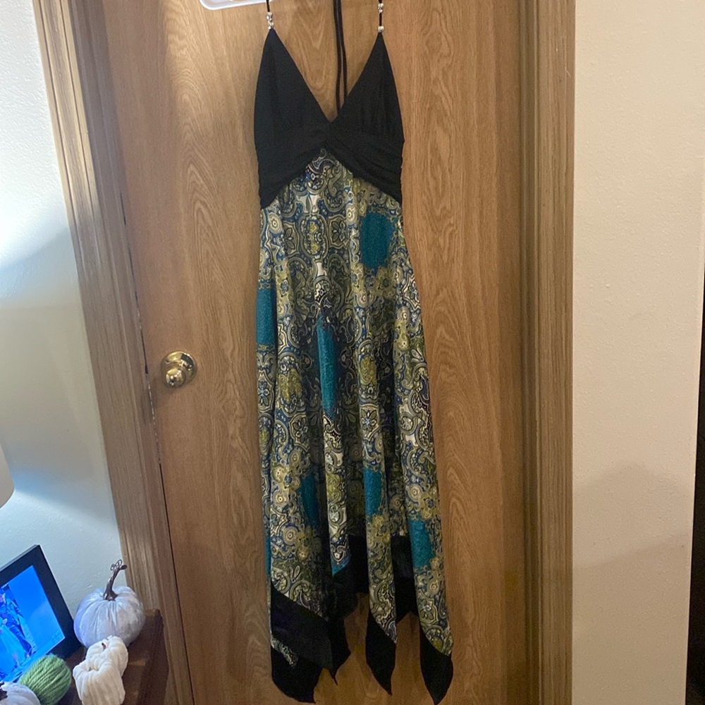 Speechless Black & Paisley Maxi Summer Halter Dress - Size S $20